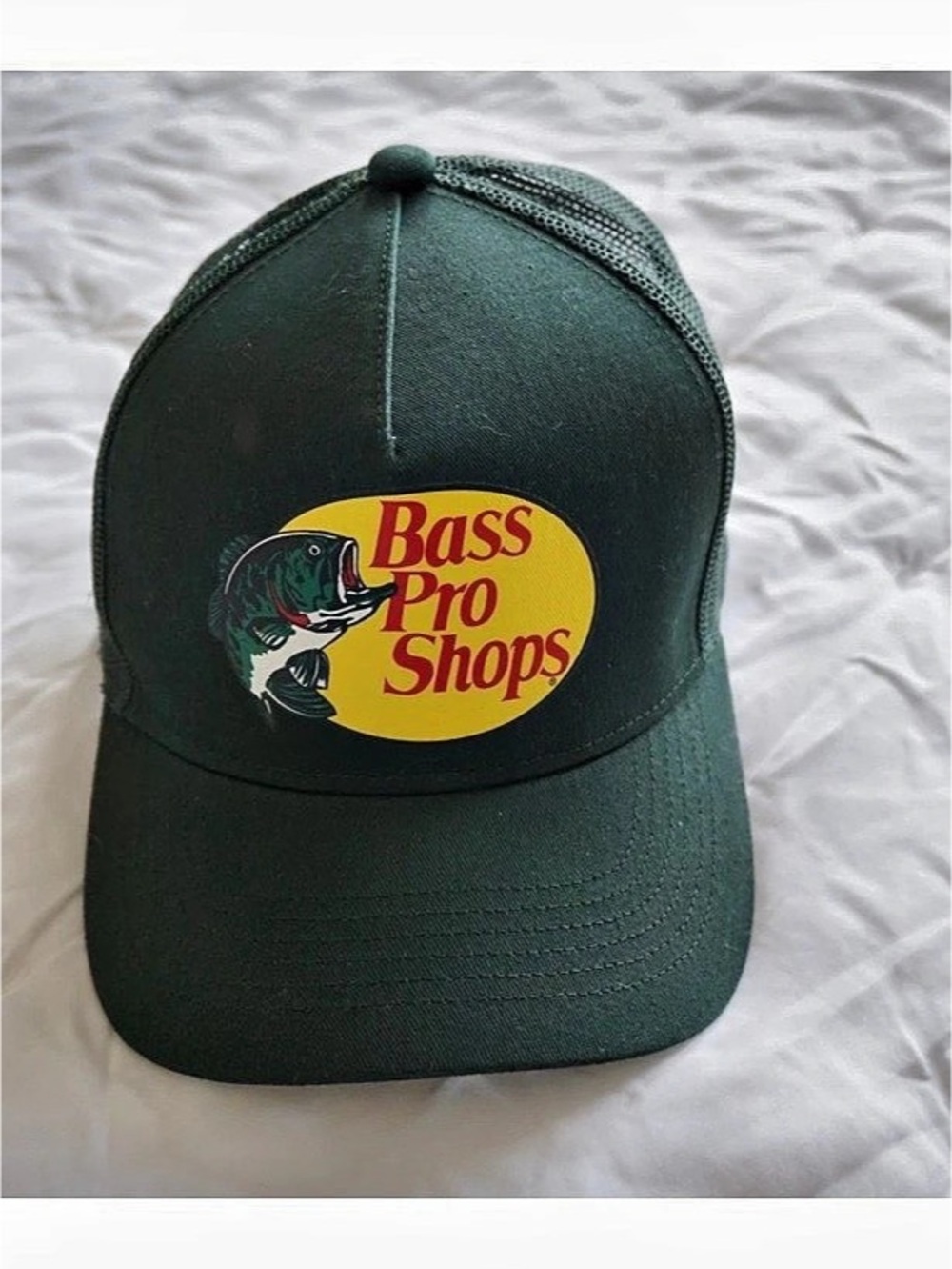 Bass Pro Shops Fishing Trucker Hat Baseball Cap Adjustable Green NWOT
